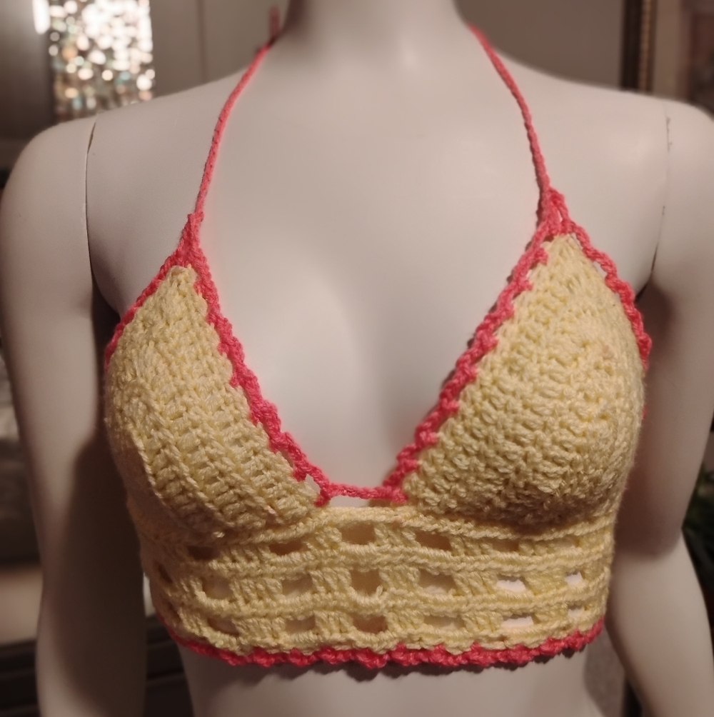 Handmade crochet festival top